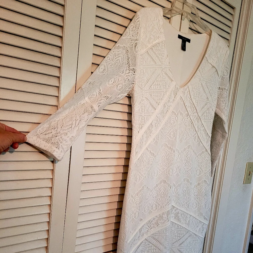 Forever 21 White Lace Midi Dress - Picture 5 of 11